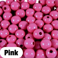 Holzperlen 10mm pink